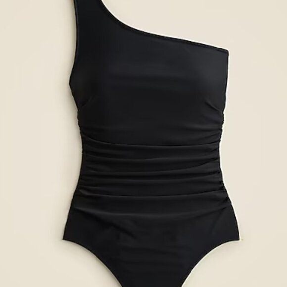 J. Crew Long-torso ruched one-shoulder one-piece swimsuit Size 4 - Picture 3 of 13
